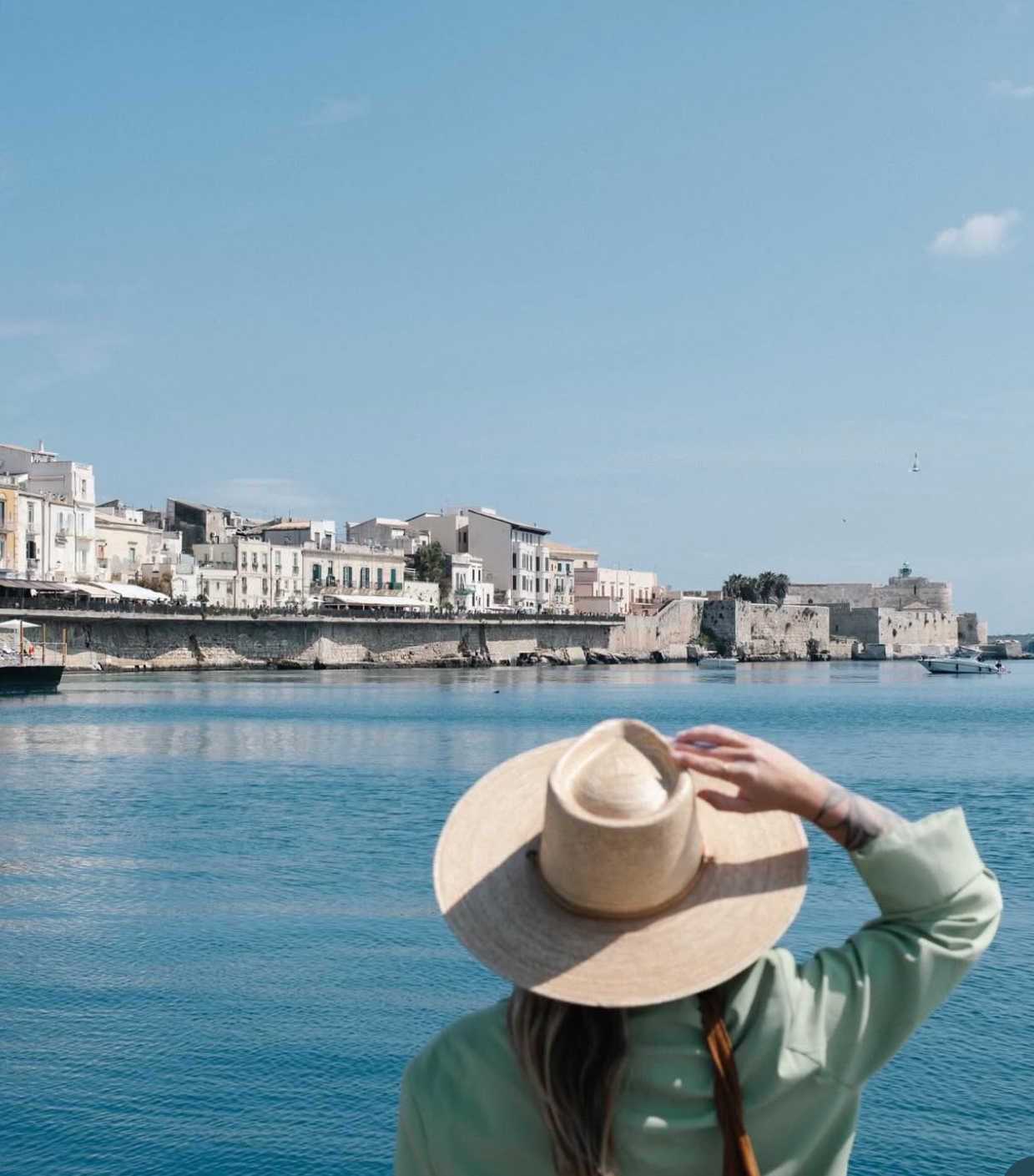 View of Ortigia, Syracuse from the sea